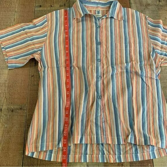 Vintage seiden sticker striped men’s button down shirt size 38 medium - Picture 3 of 7